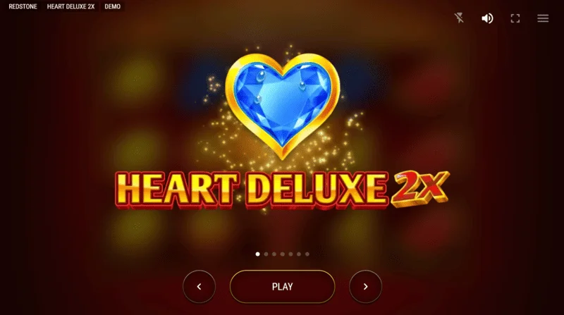 Heart Deluxe 2x - menu główne i ekran startowy slotu